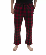 شلوار چهارخانه زرشکی