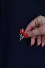 تیشرت زنانه آستین پاکتی سرمه ای - Image 2