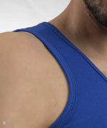 زیر پوش رکابی آبی شالی مردانه - Image 2