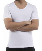 زیر پوش نیم آستین مردانه سفید