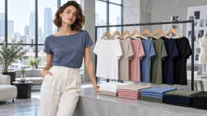 مقاله پخش عمده تیشرت یقه قایقی زنانه
